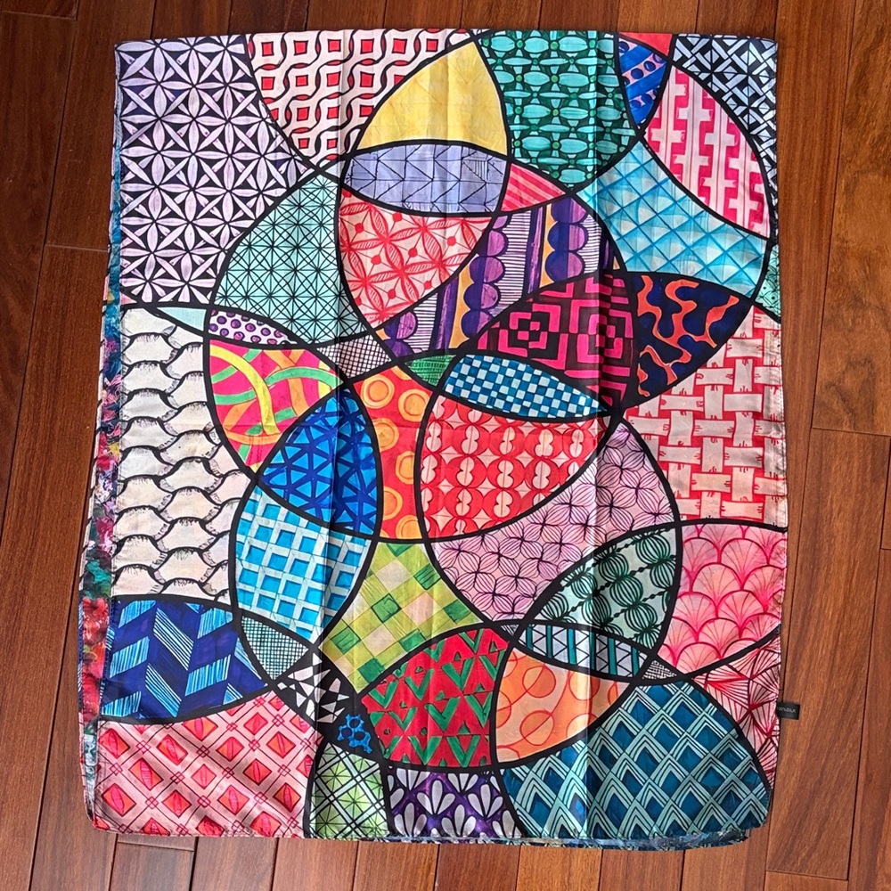 Colorful silk scarf